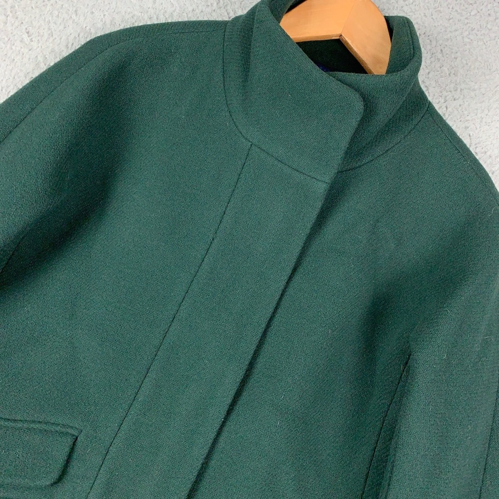 J.Crew Cocoon Coat Women's 0 Green Nello Gori Italian Stadium-Cloth‎ Wool Blend - Picture 4 of 11